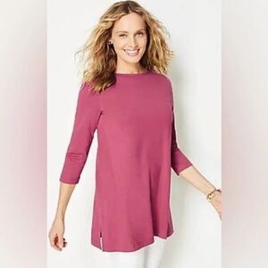 ✨J. Jill Luxe Supima 3/4 Pink Sz 3X Tunic✨